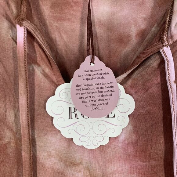 Knox Rose Tie Front V-Neck Tie Dye Rust Tank Top Women's Size Medium - Picture 6 of 7